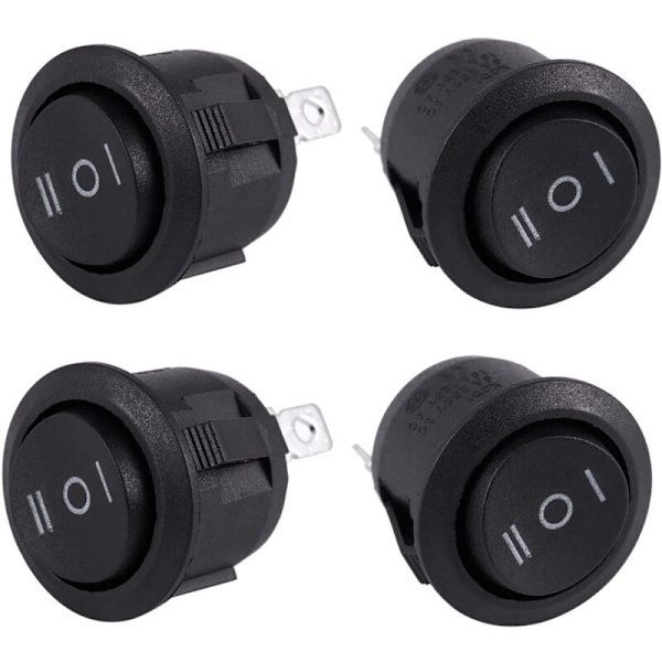 4 st. AC 6A/250V 10A 125V 3-polig SPDT Rund Båtvåg Switch med På/Av-Läge