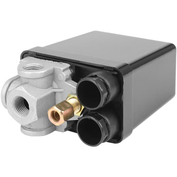 Högpresterande luftkompressor tryckbrytare kontrollventil 90 Psi -120 Psi Svart