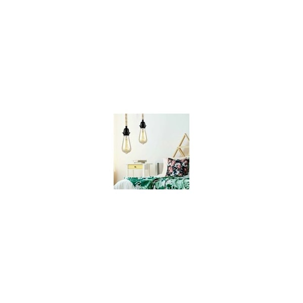 2 Par Hemp Rep Sladd för Chandelier 4,5m, E27 Socketswitch med Glödlampsladd, för DIY Lampa Hängande Ljus Industriell Hängande Ljus Chandelier Vint