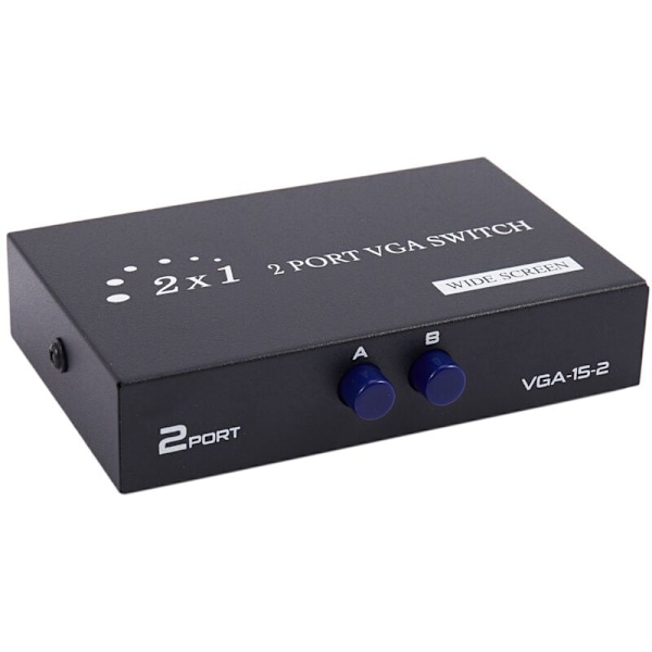2X 1920X1440 VGA-bryter 2-Inn-1-Ut 2 Switcher Splitter-boks