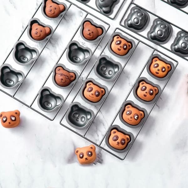Bjørnebageform Pan Non-Stick Rustfrit Stål DIY Søde Slik Kage Værktøjer Dekorere Biscuit