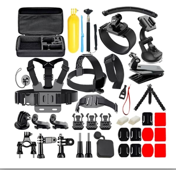 50 in 1 Action Camera -lisävarustepaketti yhteensopiva Hero 10 9 8 Max 7 6 5 Black Action 2 -urheilukameran kanssa