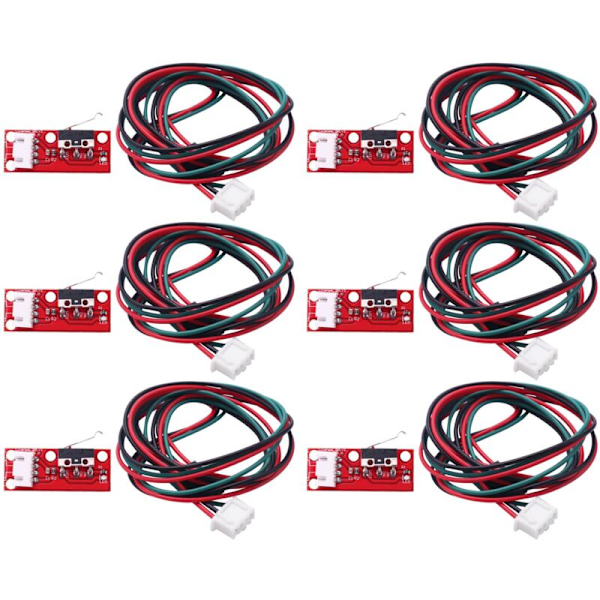 6Pcs Limit Switch Mechanical Stop Module Press For 3D Printer Prusa Mendel Reprap Cnc For 2560 1280 Ramps 1.4 Lkb01