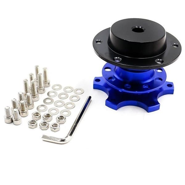 Universal Racing Adapter Hurtigudløser Hub til Bil Rat Sæt Boss Break Blå
