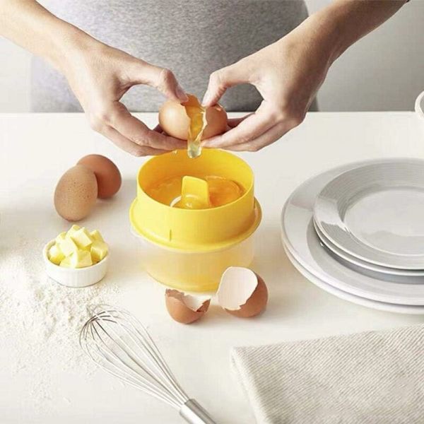Æggehvide Separator Blomme Sigte Hjem Køkkener Spisestue Køkken Gadget DIY Æggekoger Blomme Separator Dessert Madlavningsværktøj (Tilfældig Farve) HIASDFLS