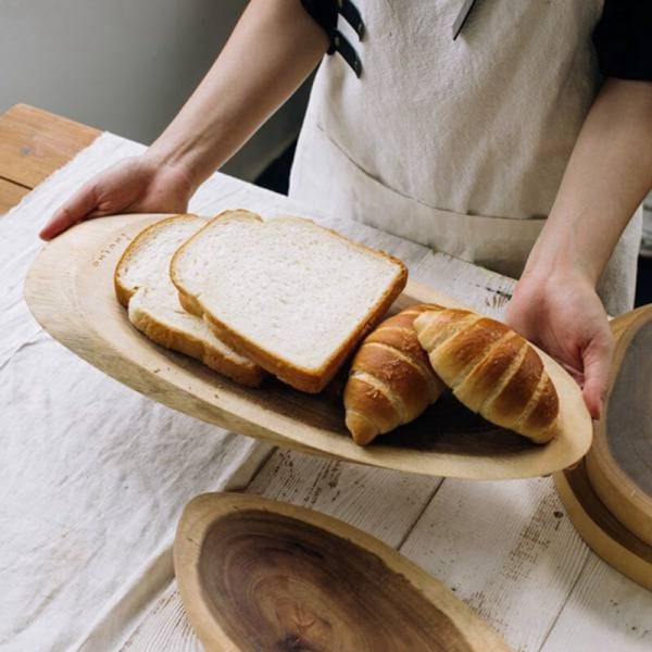 Heltre skjærebrett Rund heltre tre for hjemmebruk Mini frukt skjærebrett Bevisst servise