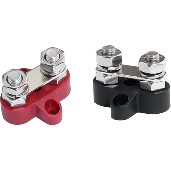 2 st 48V DC Max M6 Batteri Power Distribution Terminal Busbar Stud Junction Post Set