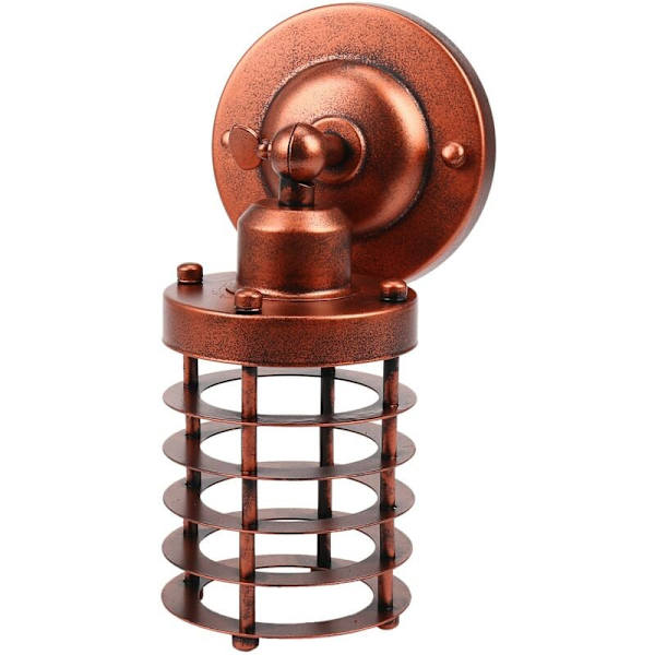 Industriell vegglampe, gammeldags rust jern vegglampe for , dekorativ vegglampe for kaffebar, 180 ° justerbar, vertikal retning