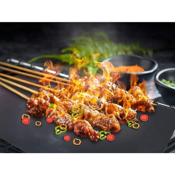 3 stk grillmatte BBQ grillmatte BBQ teflon non-stick grillmatte utendørs grillutstyr kombinasjonssett