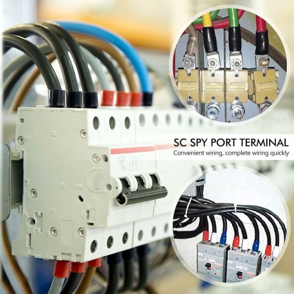 120 stykker crimp terminalsett bil elektriske terminaler med crimp batteriterminaler SC-kontakt omriss munn og isolasjonsmansjetter