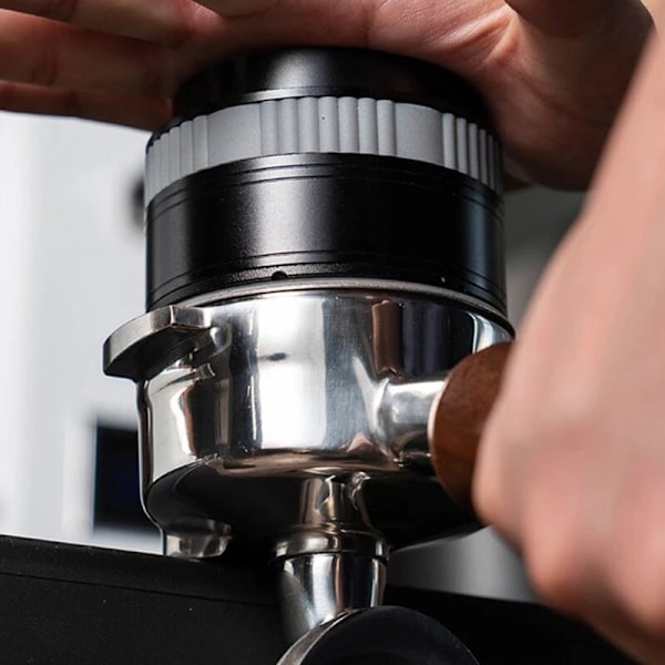 Trykplade Rebound Rustfrit Stål Kaffe Pulver Bønne Tamper Tryk Hammer Kaffe Barista Distribution Tool 58mm