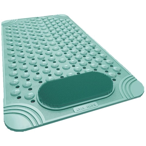 Memory Foam Bathroom Mat Simple 3D Cobblestone Pattern Absorbent Bath Mat Toilet Hallway Doormat Non-Slip Washable Green