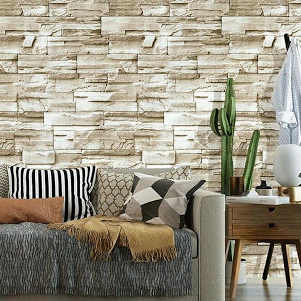 6M 3D vinyylitiilipaperitarra itseliimautuva tapetti seinätarra
