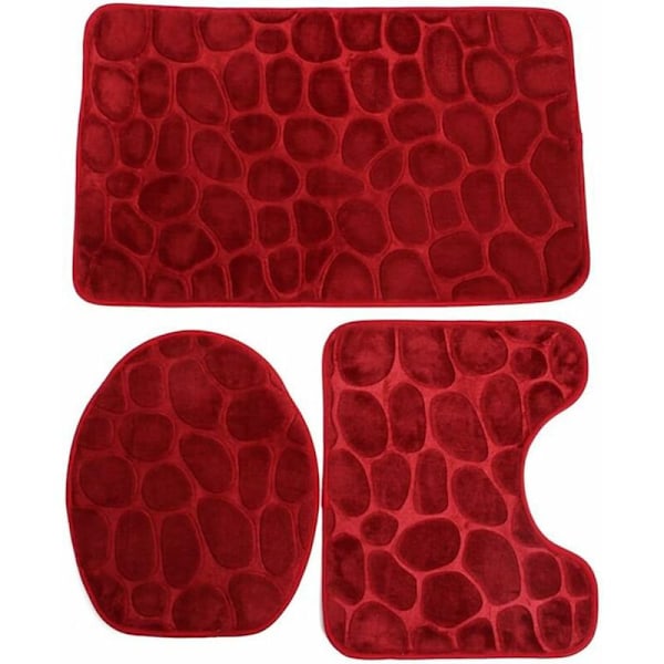 Set med 3 jul-halkskyddande badmattor Andningsbara Andningsbara Andningsbara Andningsbara Friskvattenabsorberande Friskvattenabsorberande Badrumsmatta Jul-S