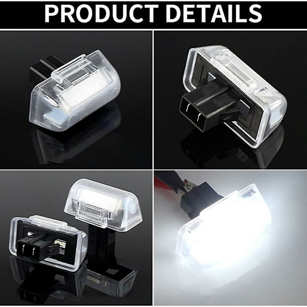 2 stk. Til Transit Mk6 Mk7 1985-2013 Til Transit 2002-2013 4388111 Led Nummerpladelys