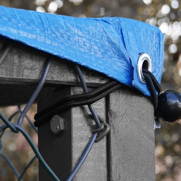Dobbeltsidet vandtæt polyester presenning i grøn og blå farve 3 x 4 m
