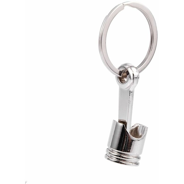 Trendy Bilmotor Stempel Nøglering Kæde Nøglering Nøglering Sølv