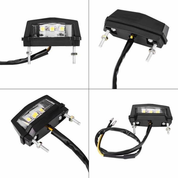 LED-bakljus, motorcykelnummerplåtsljus 12V Mini LED-bromsljus Universal motorcykelnummerplåtsbakljus