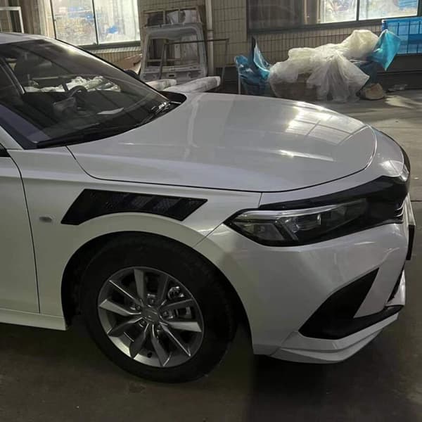 Til 11. 2022 Bil Side -Fender Spoiler Wing Body Modification Kit Blank Sort