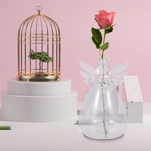 Bön Vas Kristallklart Glas Vas Blomkrukor Hydroponiska Blommor Heminredning
