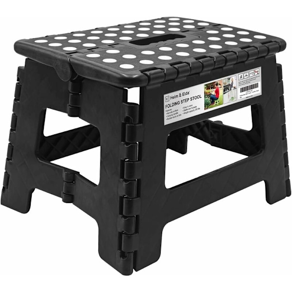 9 tuuman taittuva askeljakkara, monikäyttöinen taittuva askeljakkara lapsille, aikuisille, keittiöön, puutarhaan ja kylpyhuoneeseen, 30 x 22 x 23, max. kuormitus 113 kg