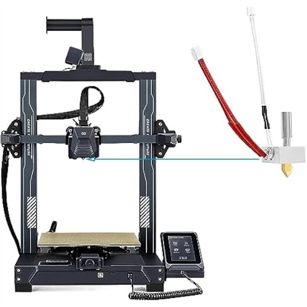 Printer Hot End Kit för Neptune 3 Plus/Max, Extruderhuvud, Silikonhölje Termistor med 4 Munstycken