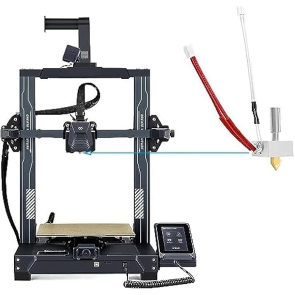 Printer Hot End Kit til Neptune 3 Plus/Max, Ekstruderhoved, Silikone Cover Termistor med 4 Dyserne