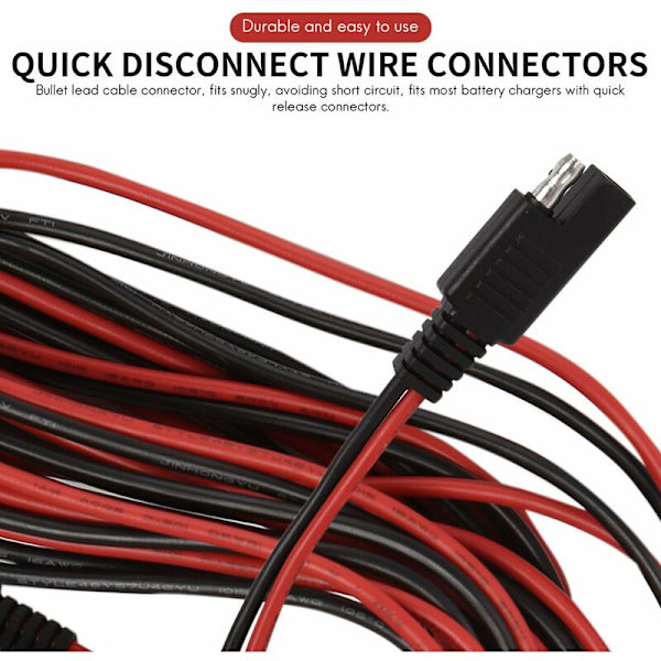 4 kpl SAE-SAE jatkokaapeli SAE-irrotusjohtosarja 3 jalkaa liitin, 18 AWG (4 kpl 3 jalkaa)