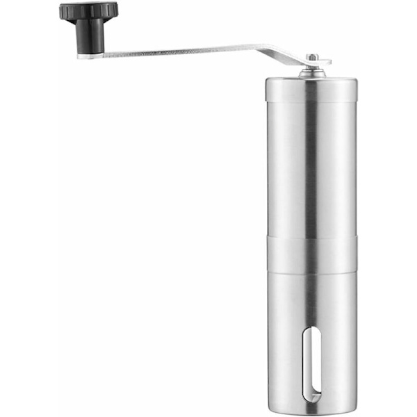 Håndsveiv Kaffemaskin Rustfritt Stål Manuell Kaffekvern med Keramisk Sliping Justerbar Avtakbar og Vaskbar Håndkvern, Egnet for Ho