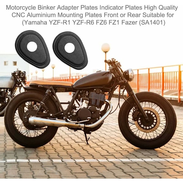 Motorsykkel Blinklys Adapterplater, 4 Stykker Blinklyspakning Blinklys Tetning Pakning Trim, Motorsykkel Blinklys Adapter Adapterplater for Y