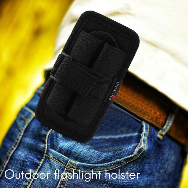 Utomhus ficklampa set slitstark nylon ficklampa set Pu360 graders roterbar bältesklämma bärväska justerbar midja ficklampa set