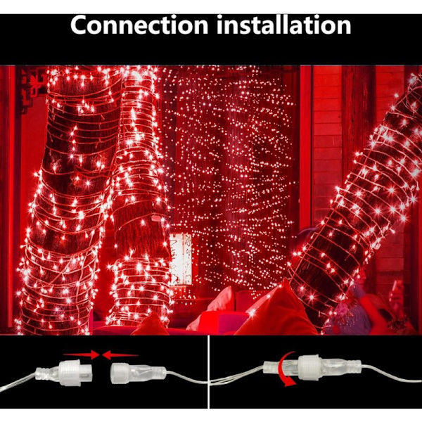 LED-valosarja kodin ja toimiston sisustukseen, sisä- ja ulkokoristevalot jouluun, Diwalin, häihin, jouluun, Diwalin, häihin, 100 metriä L