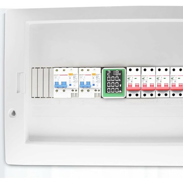 Digital enfasigströmmätare för elkraft AC50-300V/100A, Voltmätare med stor LCD-display, Wattmätare