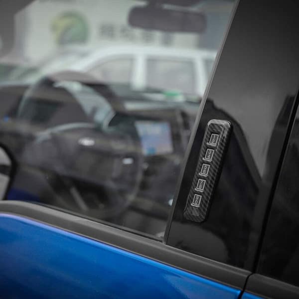 Til ABS Fiber Pillar Dørlås Kode Trim til 2015-2022 Bil Tilbehør