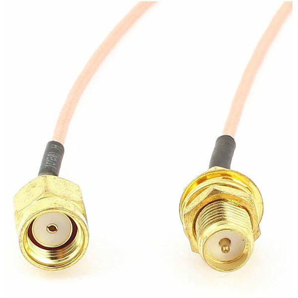 Rp-Sma-kabeltillsats, Rg316-koaxialkabeladapter, crimpad hane till mutterhuvud (20 cm, 3-pack)