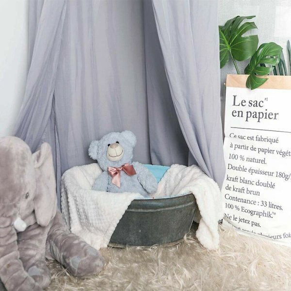Lasten sängiverho Sängiverho Vauvan leikkihuone Kuvaaminen Noin 240 cm Korkeus Chiffon Riippuva Chiffon Makuuhuoneen Koristeluun Sänkyyn ja Makuuhuoneeseen (Harmaa)