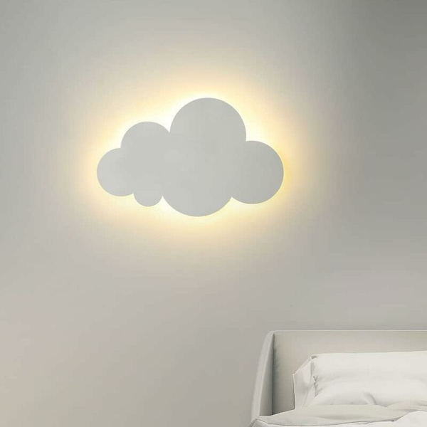 Vegglampe - For innendørs - Moderne - Akryl lampeskjerm med integrerte LED-lamper - For barnerom - Belysning - 6W Hvit - RWBedroom vegglampe