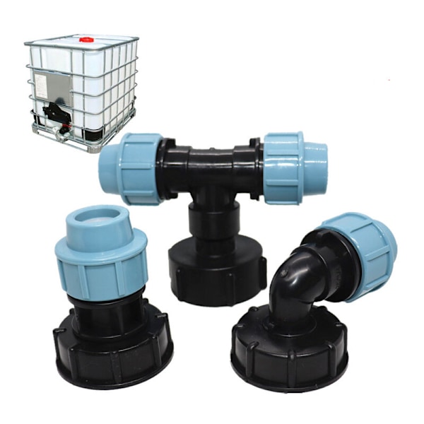 IBC Tank Adapter S60 x 6 - Koppling för Vattenslanganslutning (20mm Vinkelutlopp)