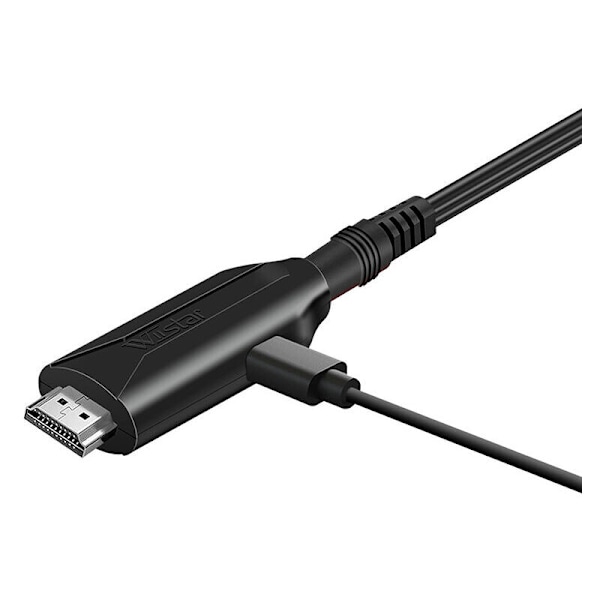 Scart til HDMI-konverter Audio Video Adapter for HDTV/DVD/dekoder/PS3/PAL/NTSC