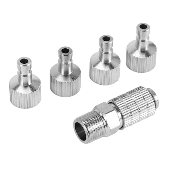 Luftpenna Kopplingssläpp Koppling Adapter med 5 Hanar, 1/8 Tum M-F