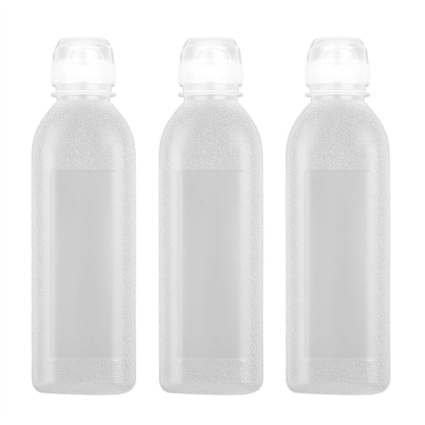 Squeezeflaskor för kryddor, såsflaskor, olivoljedispenser, ketchupflaskor, 3-pack 17 oz (500 ml)