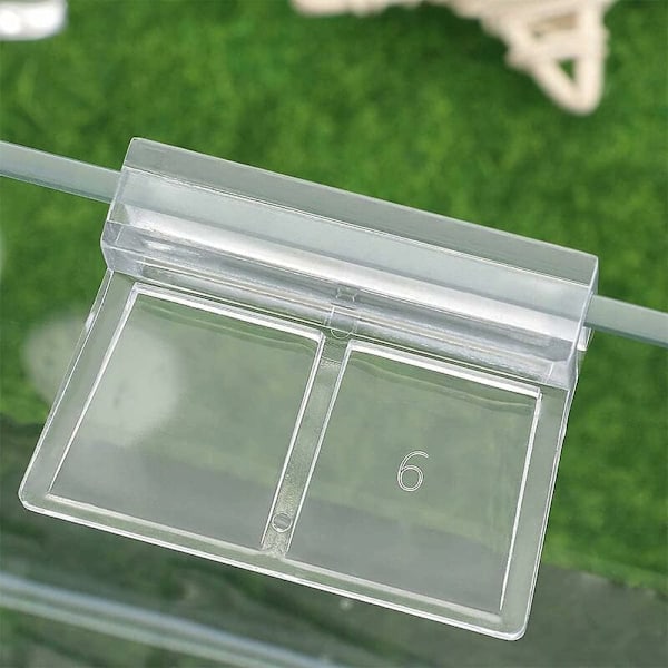 20 stk. Akvarielåg, Fiskekum Glaslåg Klips, Universal 6mm Klar Akryl Fiskekum Akryl Holder-Fei Yu