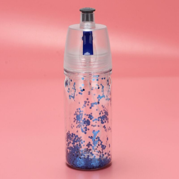 350 ml solid plastspray kylig sommar sportflaska bärbar utomhus klätterblandningsflaskor blå