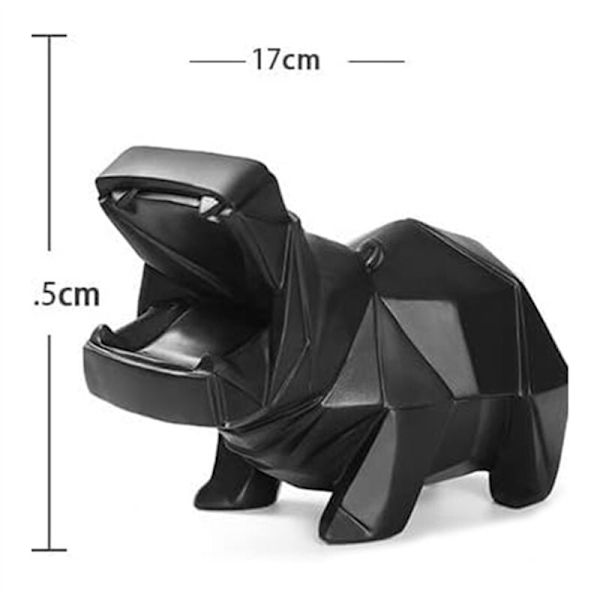 Flodhest Resin Skulptur til Kunstkontor, Bibliotek, Vinskab til at Tiltrække Held og Rigdom, Hvide Resin Ornamenter