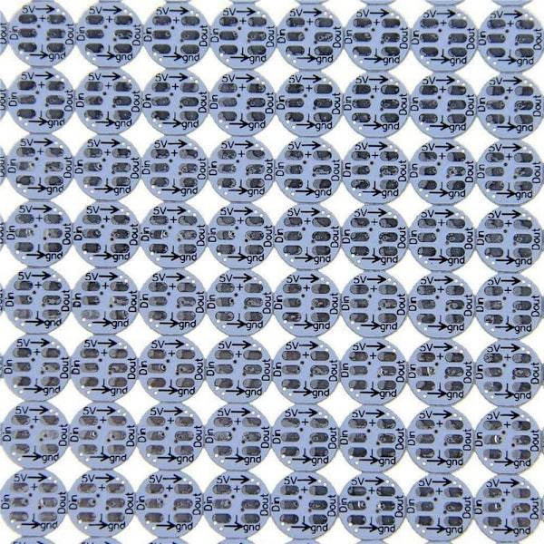 100 stk. WS2812B WS2812 LED-chip og kølelegeme 5V 5050 RGB WS2811 IC indbyggede pixels moduler (hvid)
