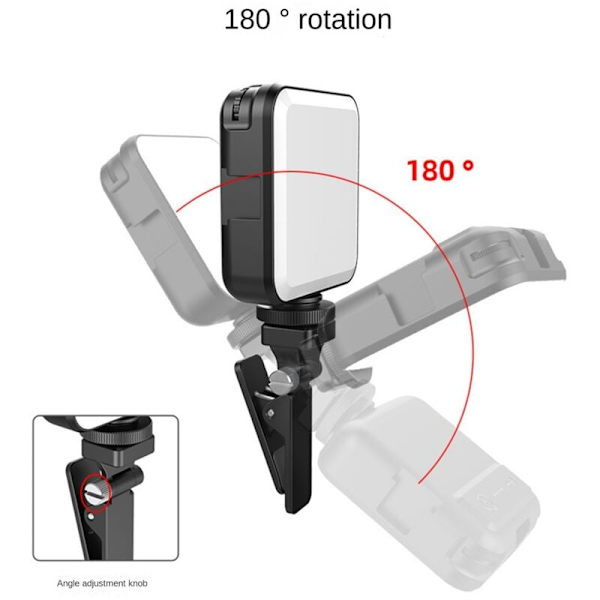 FL02 Mini Kamera Fyll Lys LED Live Selfie Lys Mobiltelefon Datamaskin Fyll Lys Videokonferanse Dempende Fyll Lys