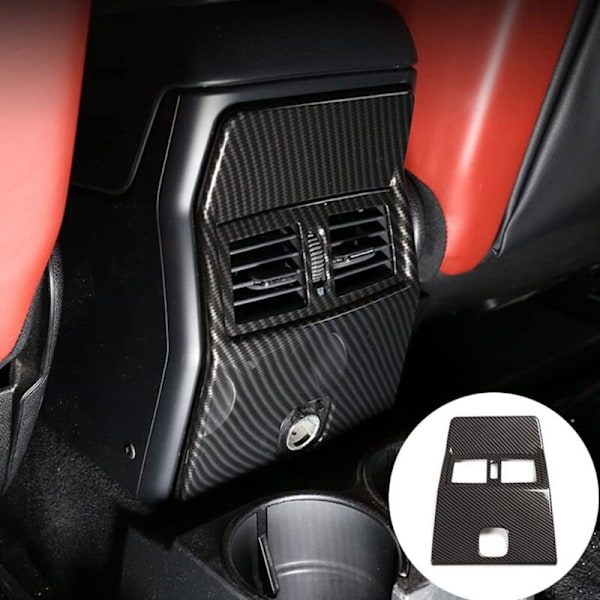 För G-klass W463 2007-2018 Bil Bakre Luftkonditionering Utblås Vent Cover Trim Dekal Tillbehör, Fiber