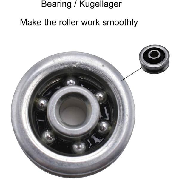 Mini-remskiva med kullager, ø 28mm, för 6 mm rep, Belastning 30kg