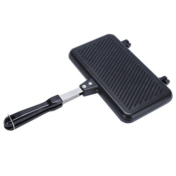 Sandwich Maker Non-Stick Gas Bread Toast Breakfast Pancake Baking BBQ Oven Mold Grill Frying Pan