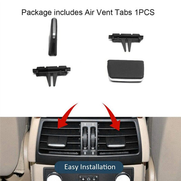 6X för- X5 / X6 Vent Outlet Tab Clip, Bakre raden friskluftsgallerklämmor E70 2006-2012, E71 2008-2013